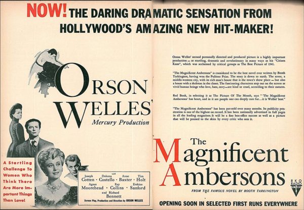 Advertisement for the film The Magnificent Ambersons (1942)