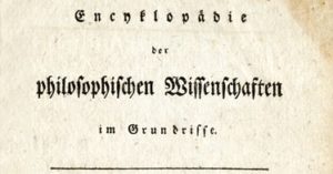 Title page of the German version of Hegel's Encyclopedia (1817)