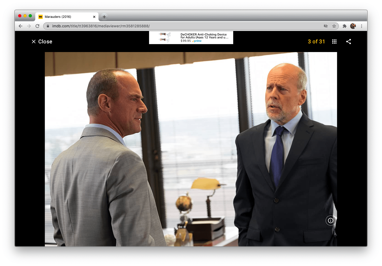 Marauders' principal characters played Chris Meloni and Bruce Willis