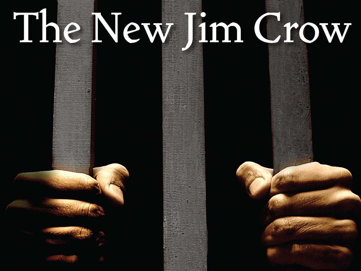 Image from the cover of Michelle Alexander's polemic against mass incarceration, The New Jim Crow