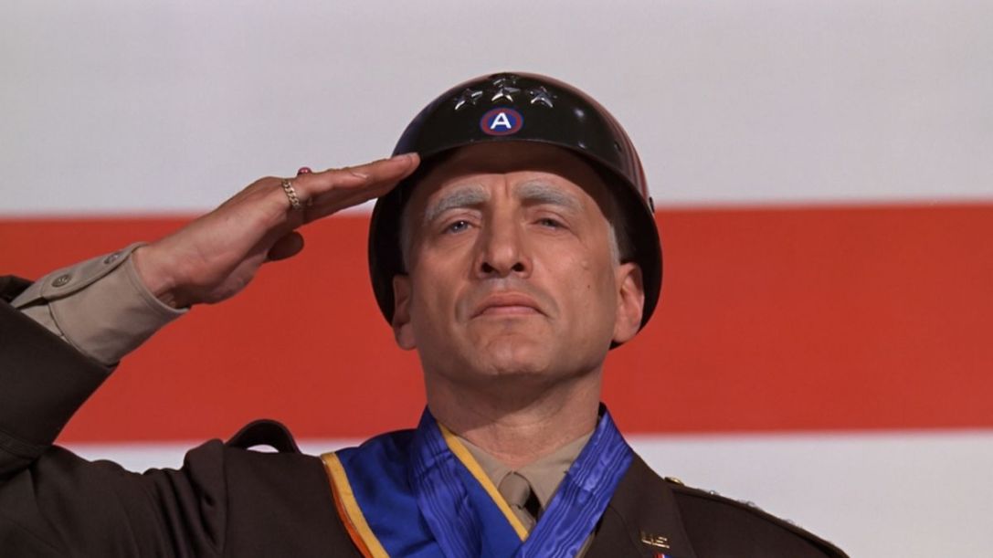 George C. Scott in the role of George S. Patton (1970), watched during early carefree days of May