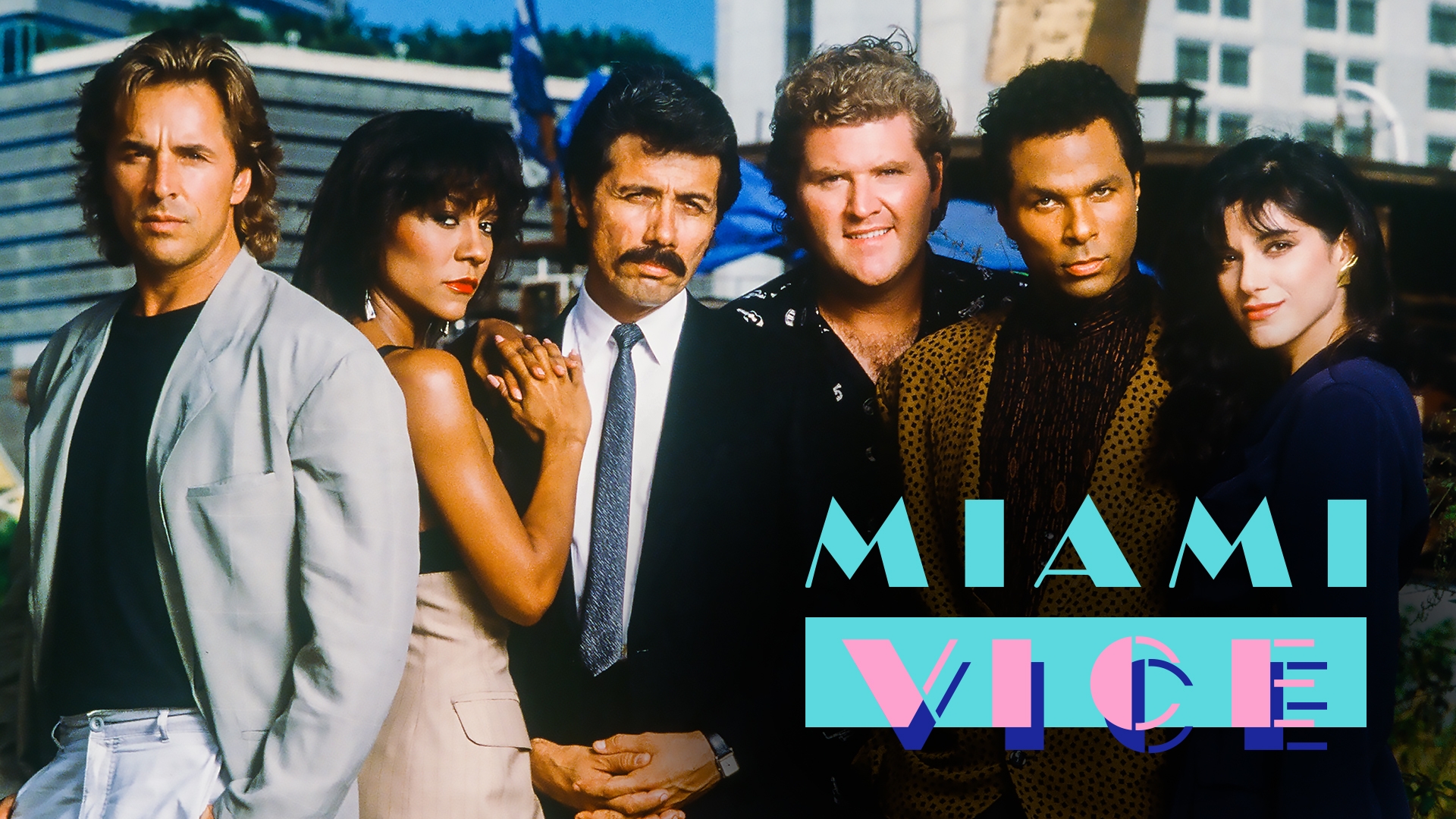 Promotional image for 1980s television show "Miami Vice"