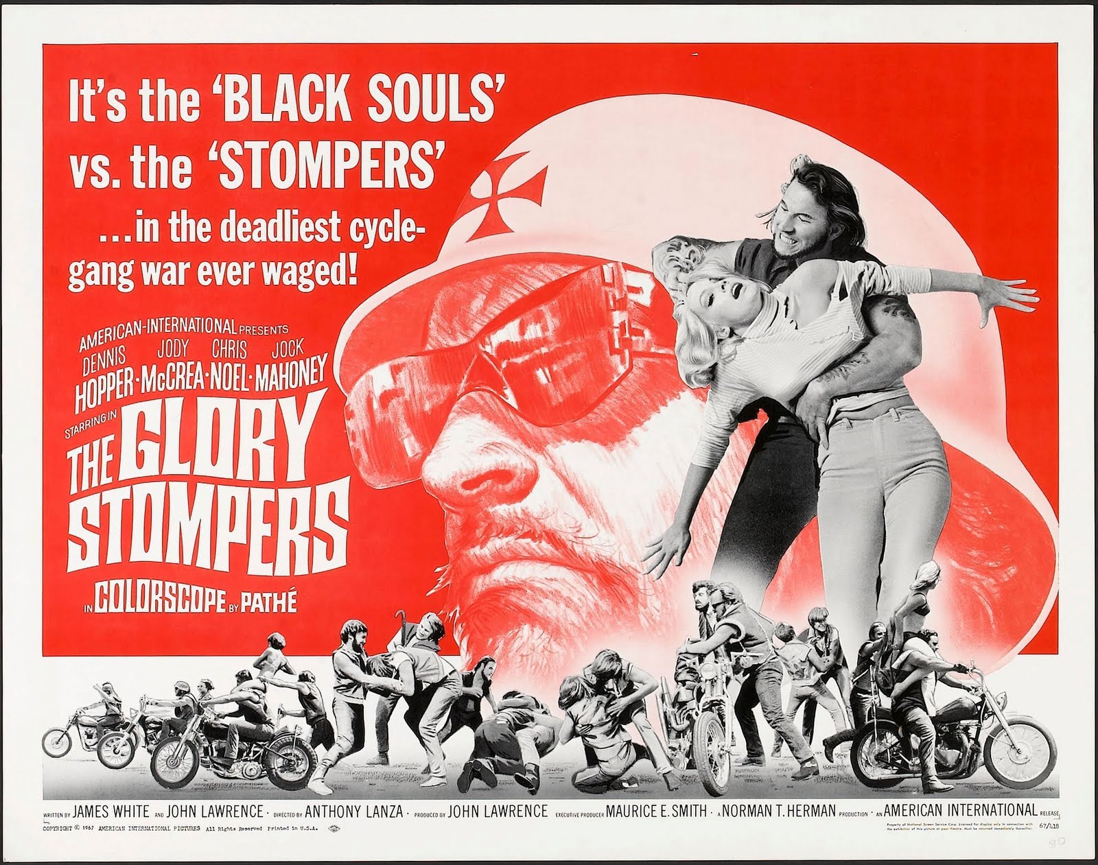 Poster for The Glory Stompers, starring Dennis Hopper and Jody McCrea