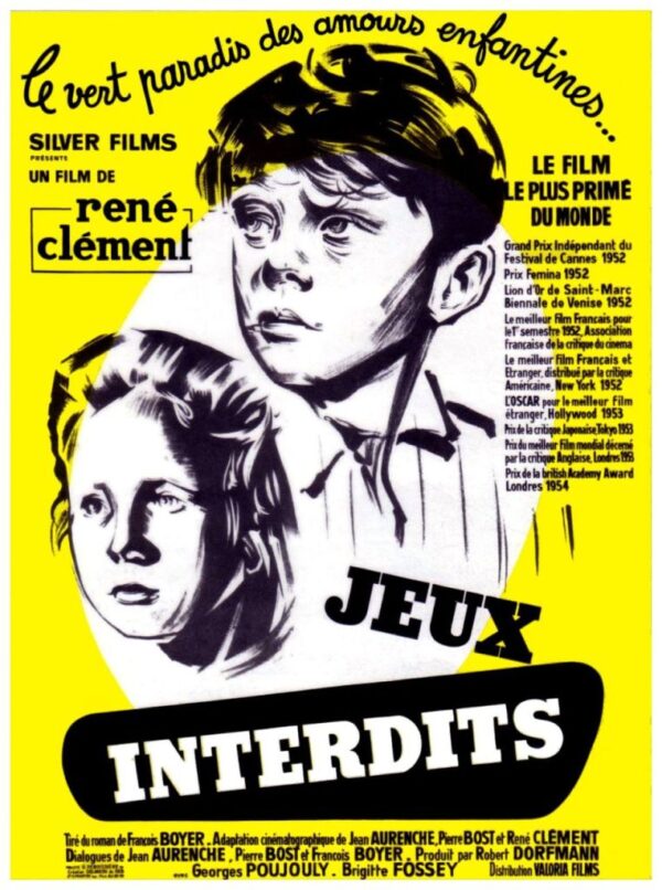 French poster for the film Forbidden Games (Jeux Interdits)