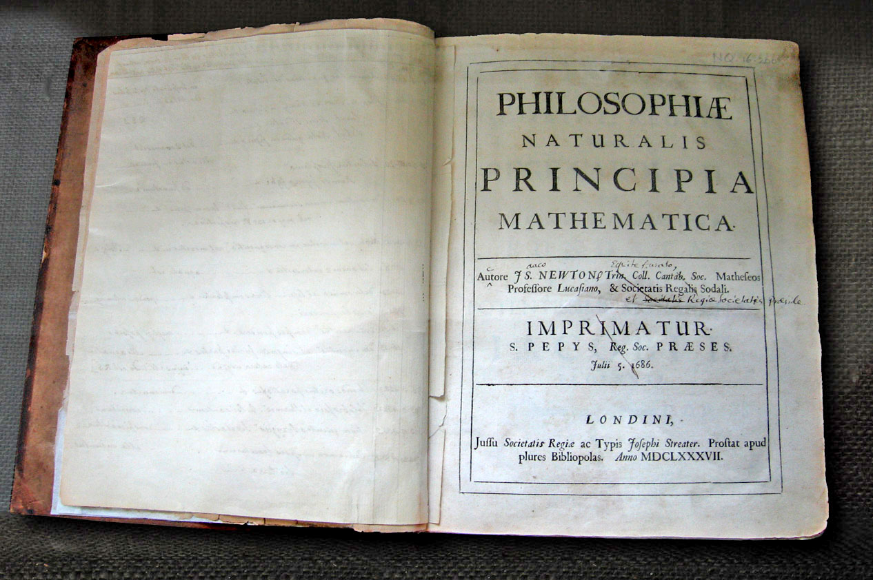 Photograph of isaac newton's copy of the principia, taken by andrew dunn, 5 november 2004. Website: http://www. Andrewdunnphoto. Com/