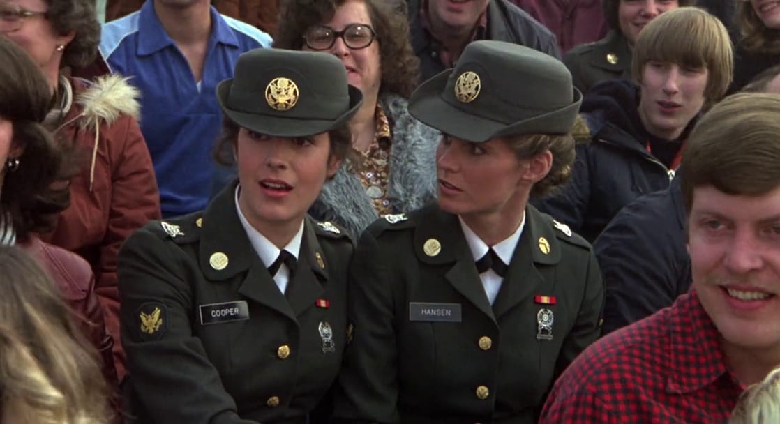 Read and watched during december 2021: sean young and p. J. Soles as military police in the 1983 ivan reitman comedy "stripes"