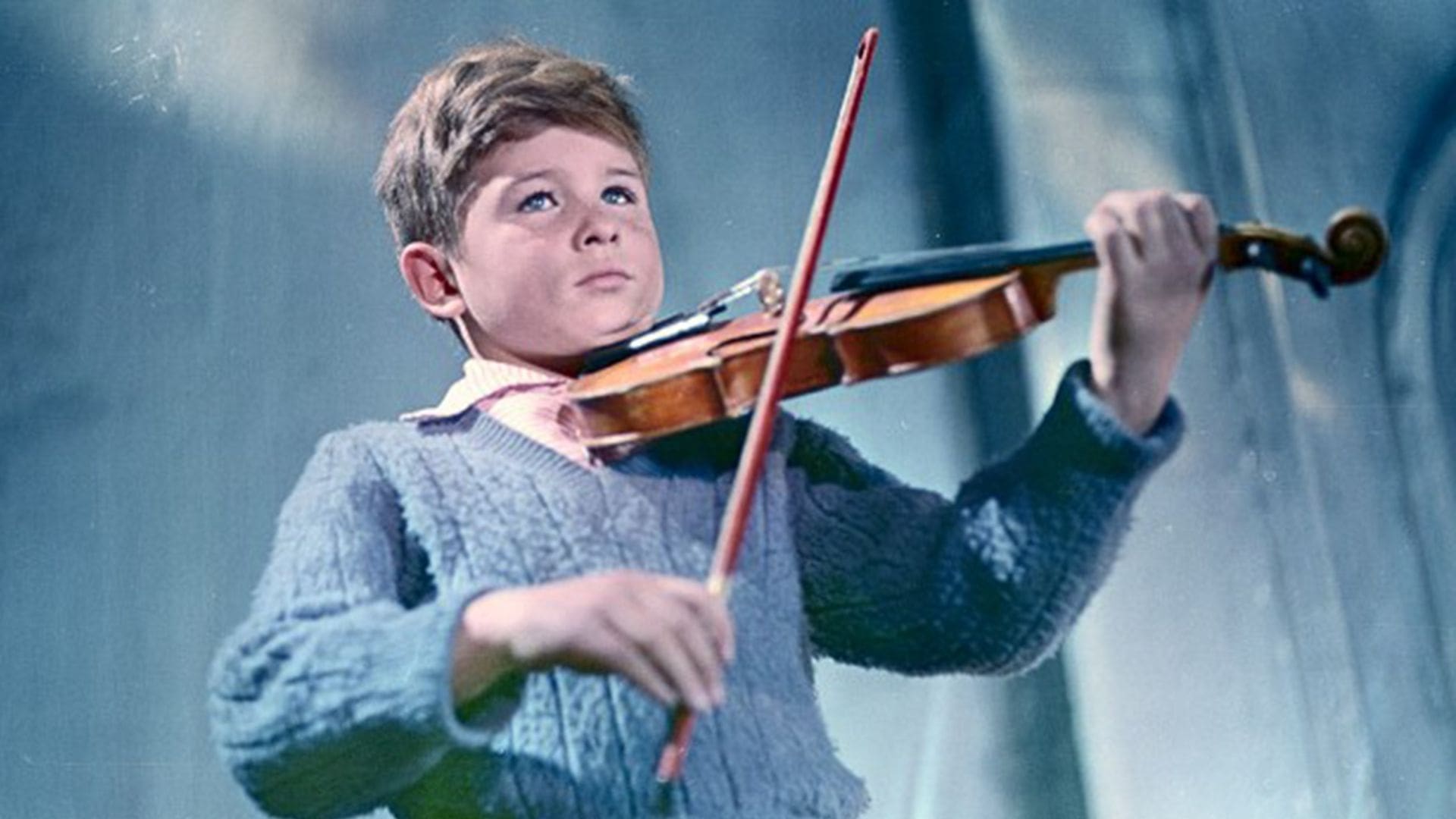 Illustration for the 1961 Tarkovsky film "The Steamroller and the Violin"