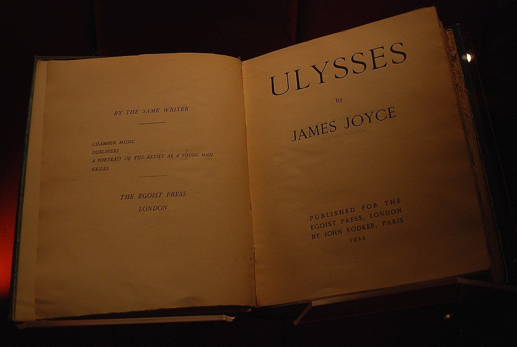 Early edition of Ulysses, photographed by Paul Herman