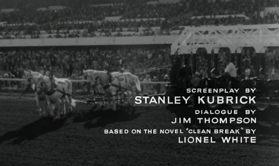 Titles for the 1956 film "The Killing", written by Stanley Kubrick and Jim Thompson