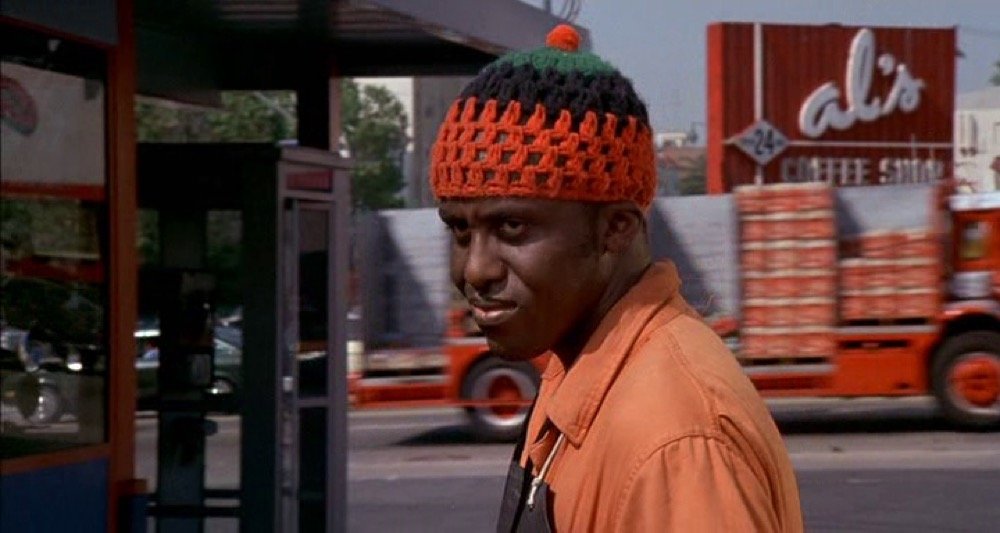 A young Bill Duke in his film debut as "Abdul" in the film Carwash (1976)