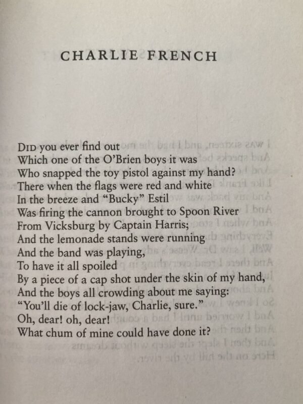 The poem of Charlie French from Edgar Lee Master's Spoon River Anthology