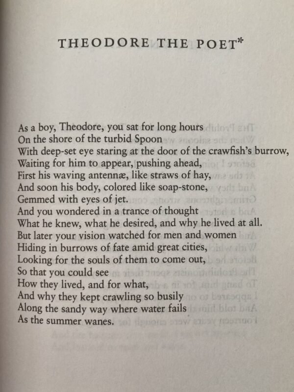 The poem of Theodore the Poet from Edgar Lee Master's Spoon River Anthology