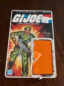 The illustrated cardboard packaging for Stalker, an action figure part of G.I.Joe: A Real American Hero series