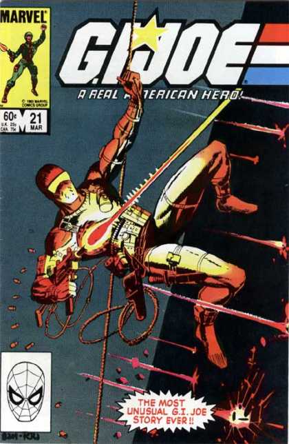 G.I.Joe Comic #21, the famous no dialogue issue, following Snake Eyes on a rescue mission