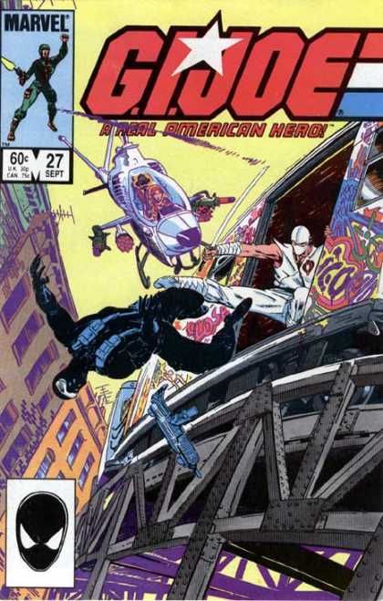 G.I.Joe Comic #27, Snake Eyes and Storm Shadow meet in the Bronx, fight, and resume brotherhood