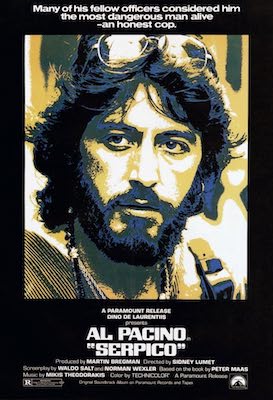 Original film poster of 1973 film "Serpico"
