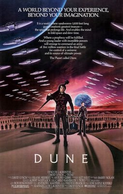 Original promotional poster for David Lynch's 1985 film "Dune"