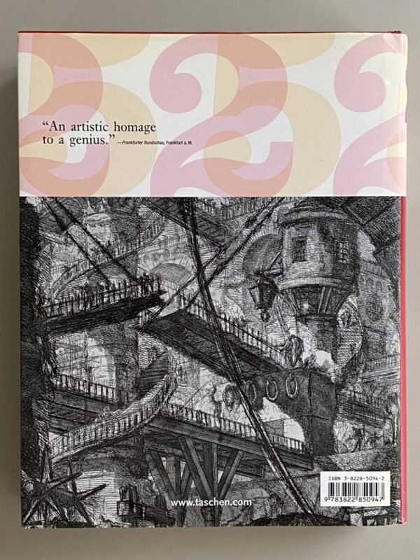 Back cover of "Piranesi: The Etchings", edited by Luigi Ficacci and published by Taschen.