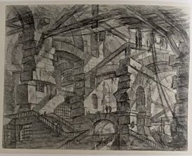 One of the imaginary prisons from "Piranesi: The Etchings", edited by Luigi Ficacci and published by Taschen.
