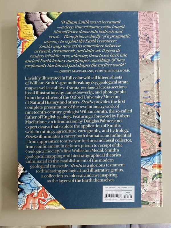 Back cover of my copy of Strata: William Smith's Geological Maps