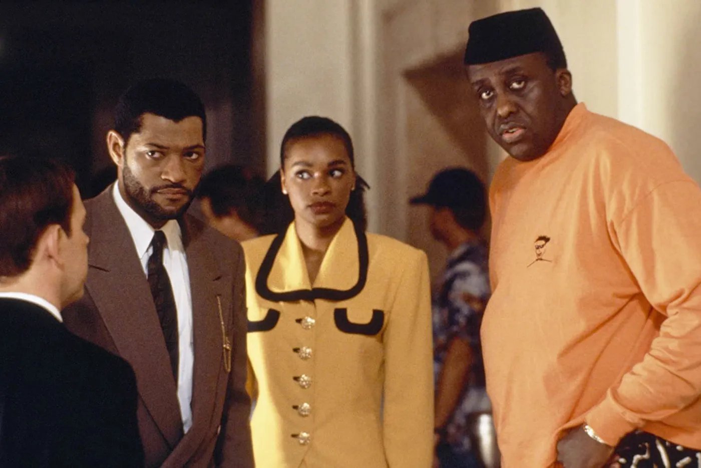 Bill Duke and his actors on the set of the film Deep Cover