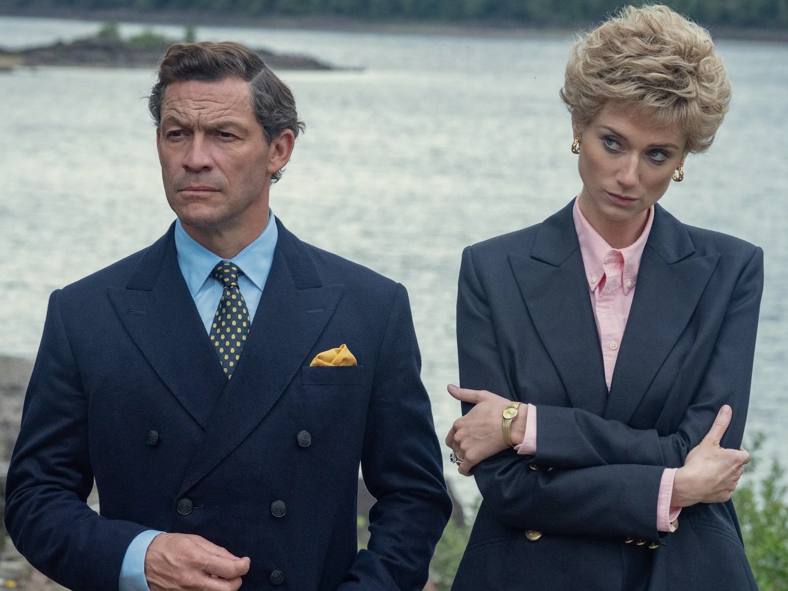 Dominic West and Elizabeth Debicki as Charles and Diana in the fifth season of The Crown