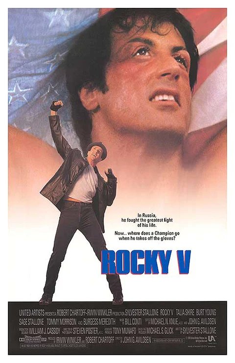 Poster for the horrible film Rocky V