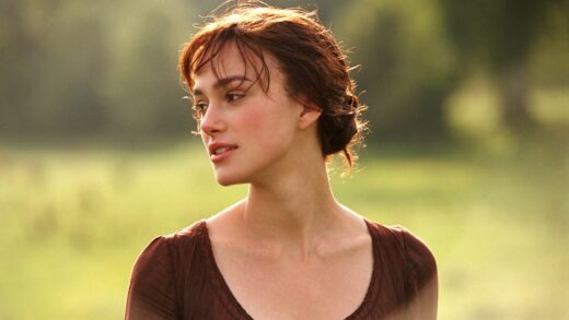 The British actress Keira Knightley in a film still from the 2005 film adaptation of Jane Austen's 1817 novel Pride and Prejudice