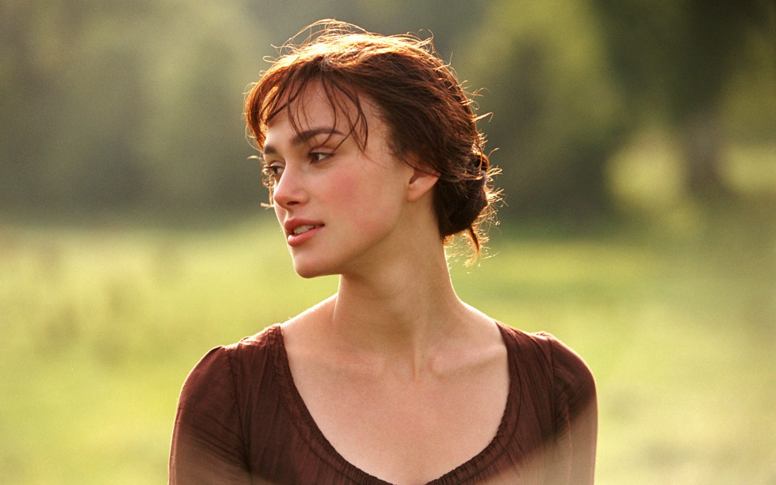The British actress Keira Knightley in a film still from the 2005 film adaptation of Jane Austen's 1813 novel Pride and Prejudice