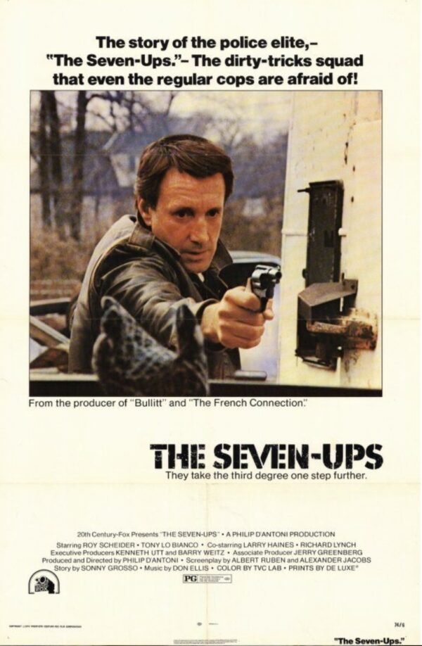 Poster for the 1973 film The Seven Ups, starring Roy Scheider