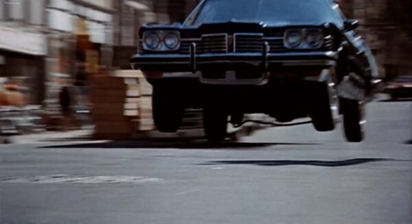Still from the car chase scene in the 1973 film The Seven Ups, starring Roy Scheider