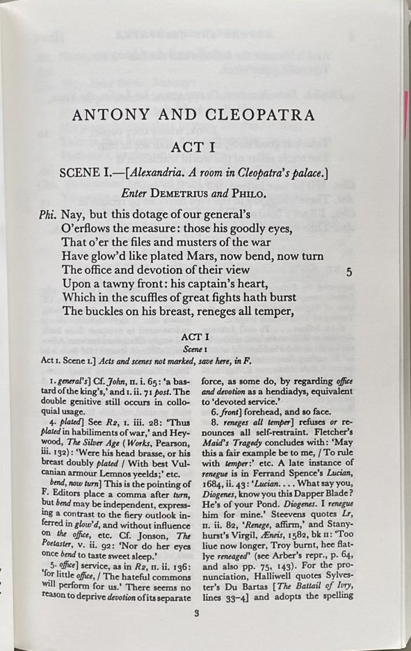 Act I of the Arden Shakespeare's second series edition of Antony and Cleopatra, edited by M.R. Ridley