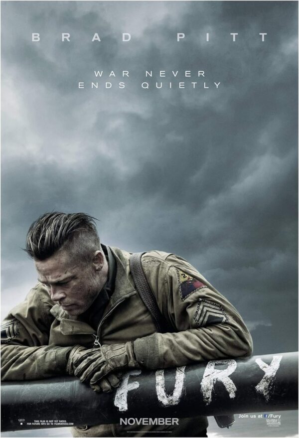 Poster for the 2014 film Fury starring Brad Pitt