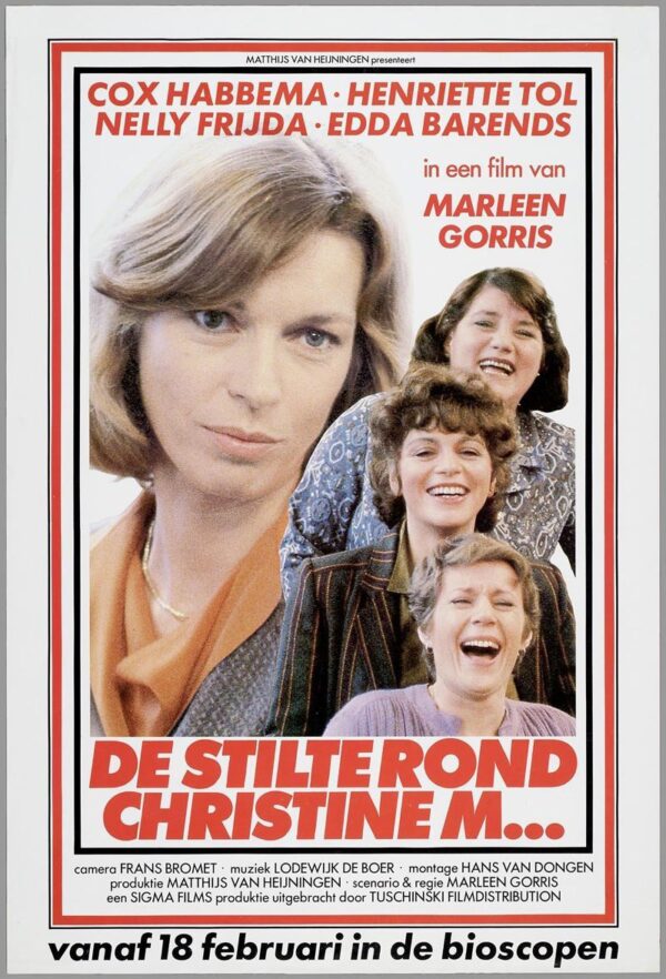 Promotional poster for the 1982 Dutch film A Question of Silence by Marleen Gorris