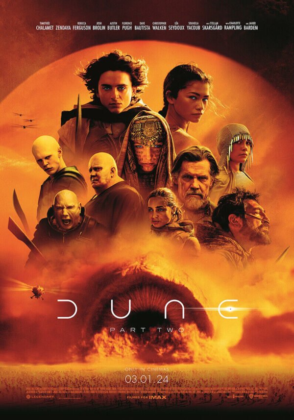 Poster for the 2024 Denis Villeneuve film Dune: Part Two