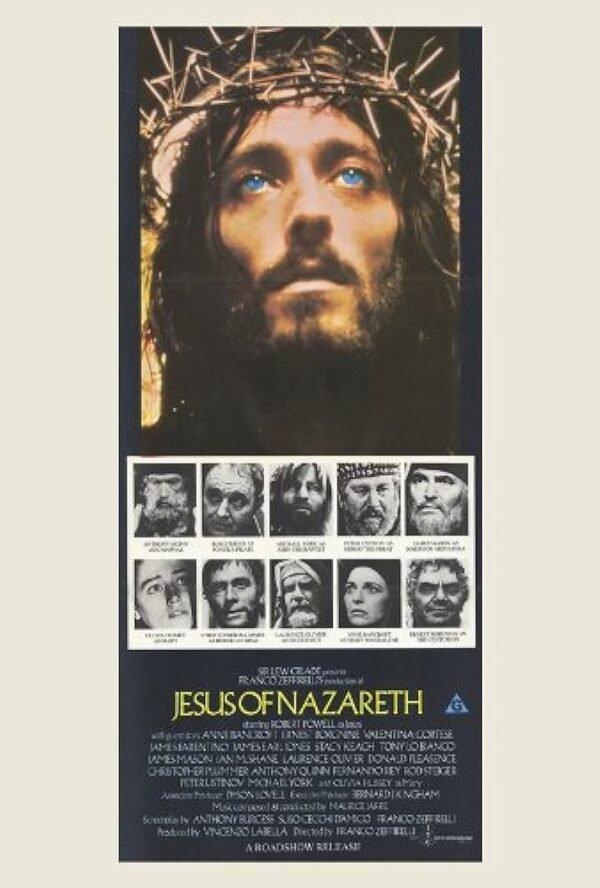 Original poster for 1977 Franco Zeffirelli film Jesus of Nazareth starring Robert Powell