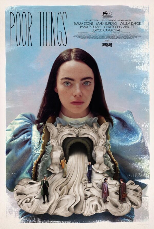Poster for the 2023 Yorgo Lanthimos film Poor Things starring Emma Stone