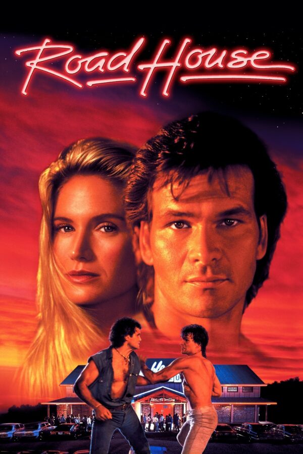 Poster for the 1989 Rowdy Harrington film Road House starring Patrick Swayze and Kelly Lynch and Sam Elliot