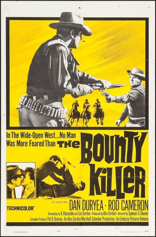 Poster for the late Dan Duryea film, The Bounty Killer, made in 1965.