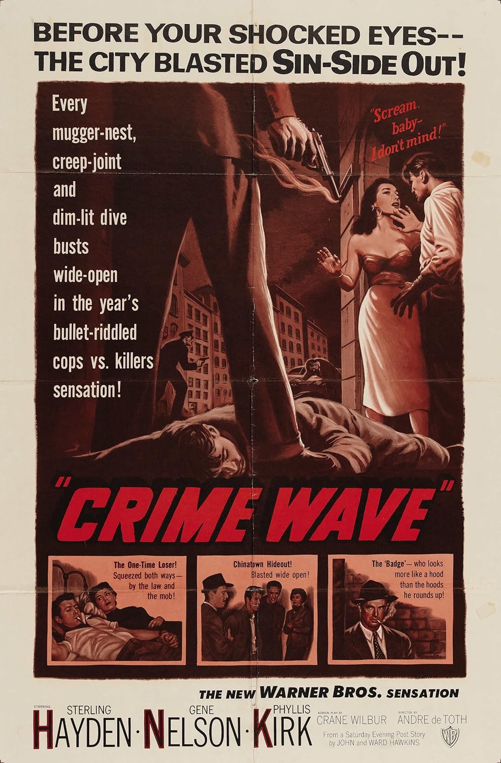 Poster for the 1953 De Toth film Crime Wave starring Sterling Hayden and Gene Nelson