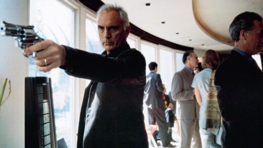 Still from the party scene in the 1999 Steven Soderbergh film The Limey, starring Terence Stamp