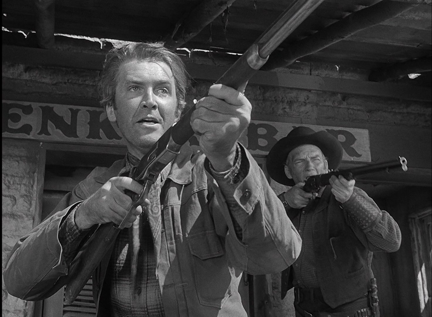 Still from the 1950 film Winchester '73 with James Stewart