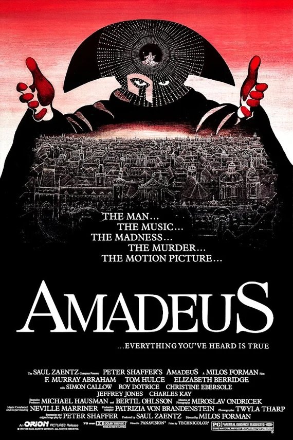 Poster for the 1984 Milos Forman film Amadeus