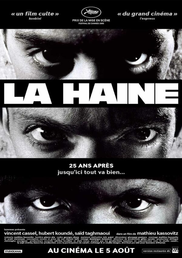Poster for the 1995 Kassovitz film La Haine