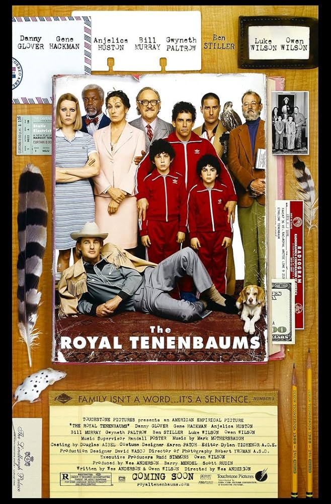 Poster for the 2000 Wes Anderson film The Royal Tenebaums, starring pretty much everybody.