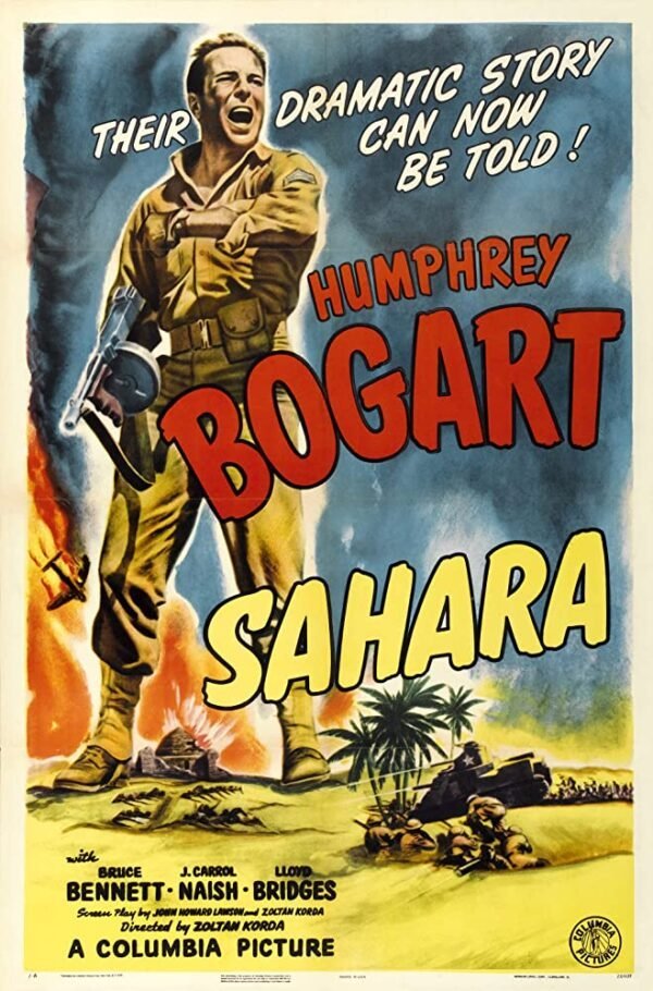 Poster for the 1943 Humphrey Bogart film Sahara