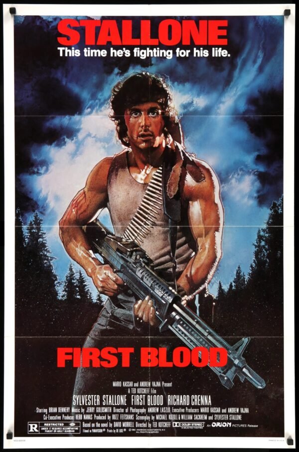 Poster for the 1982 Sylvester Stallone film "First Blood"