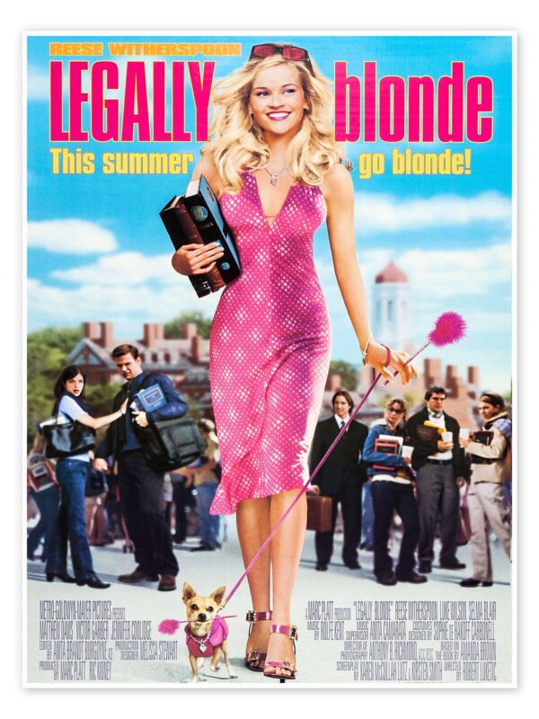 Poster for the 2001 film "Legally Blonde" starring Reese Witherspoon