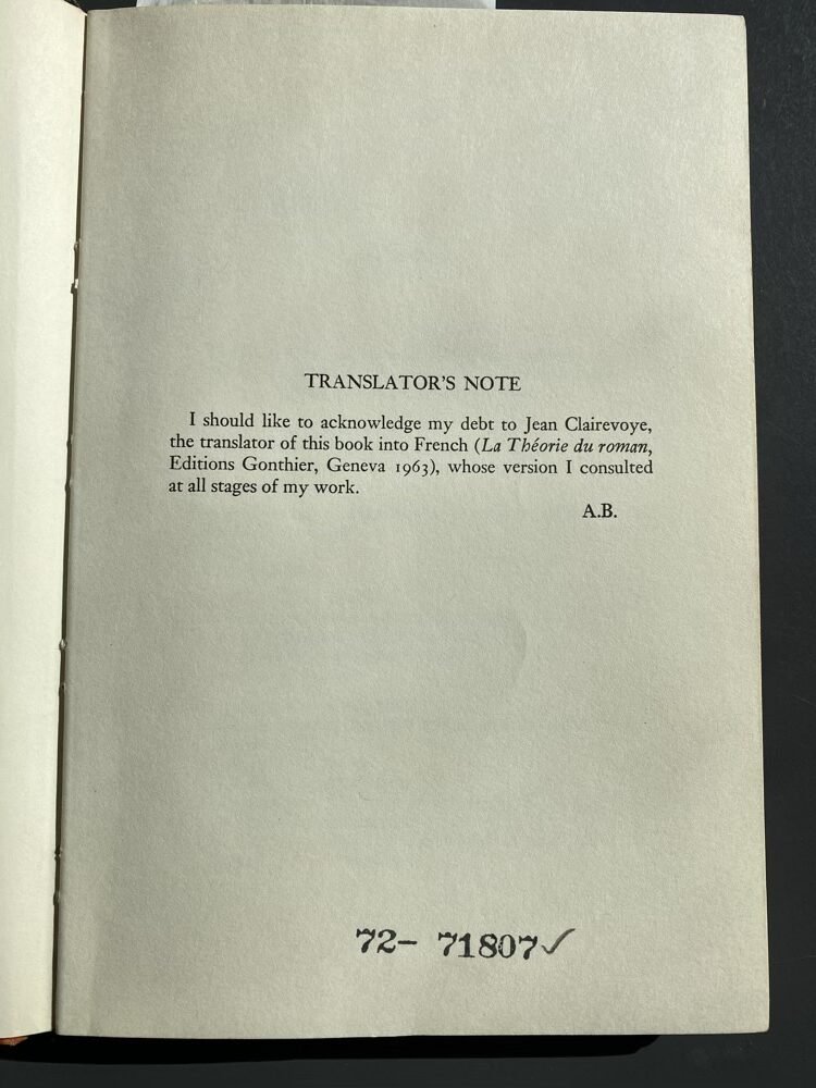 Lukac's "Theory of the Novel", translator's note