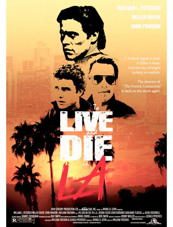 Poster for William Friedkin's 1985 film To Live and Die in LA